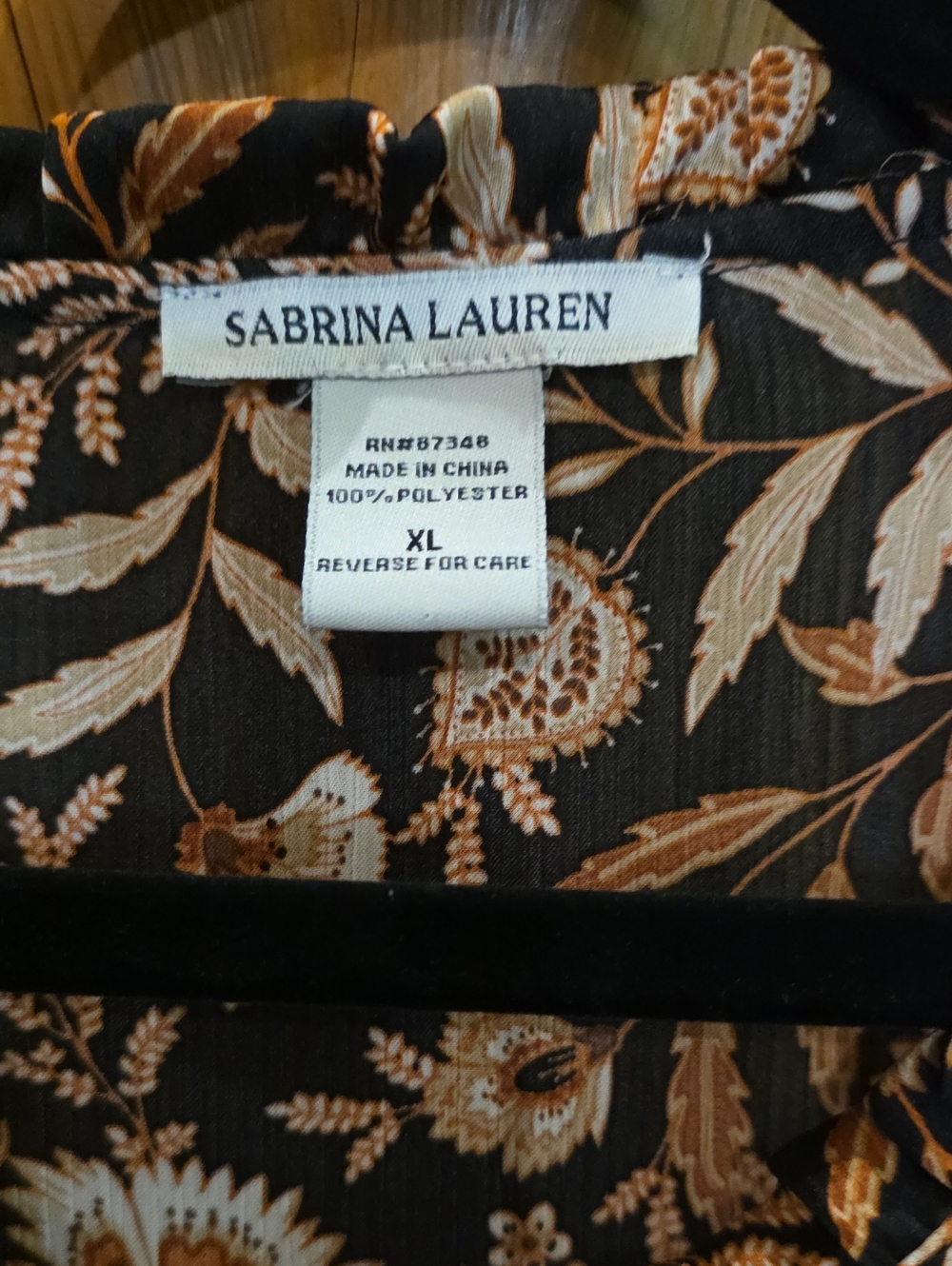 Black Floral Blouse - Picture 2 of 4